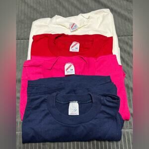 Lot of 4 Vtg Vintage 90’s Blank Jerzees 50/50 Heavyweight 3XL + 1 LRG DEADSTOCK